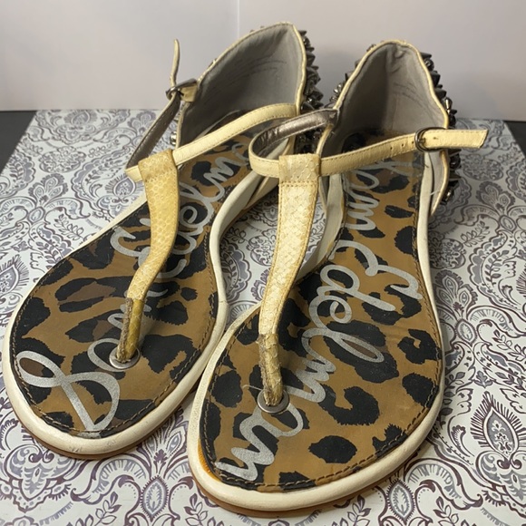 Sam Edelman Exie Sandals Studs Rhinestones Spikes - Picture 2 of 8